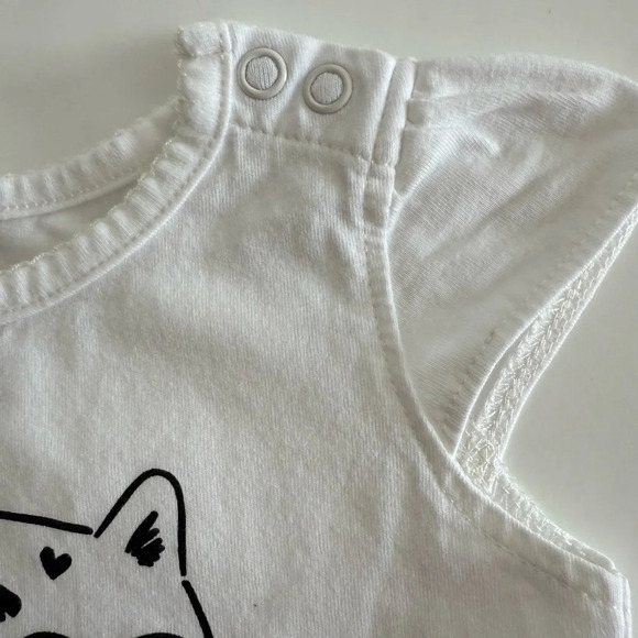 Carters White and Black Cat with Shades One Piece - Picture 11 of 11